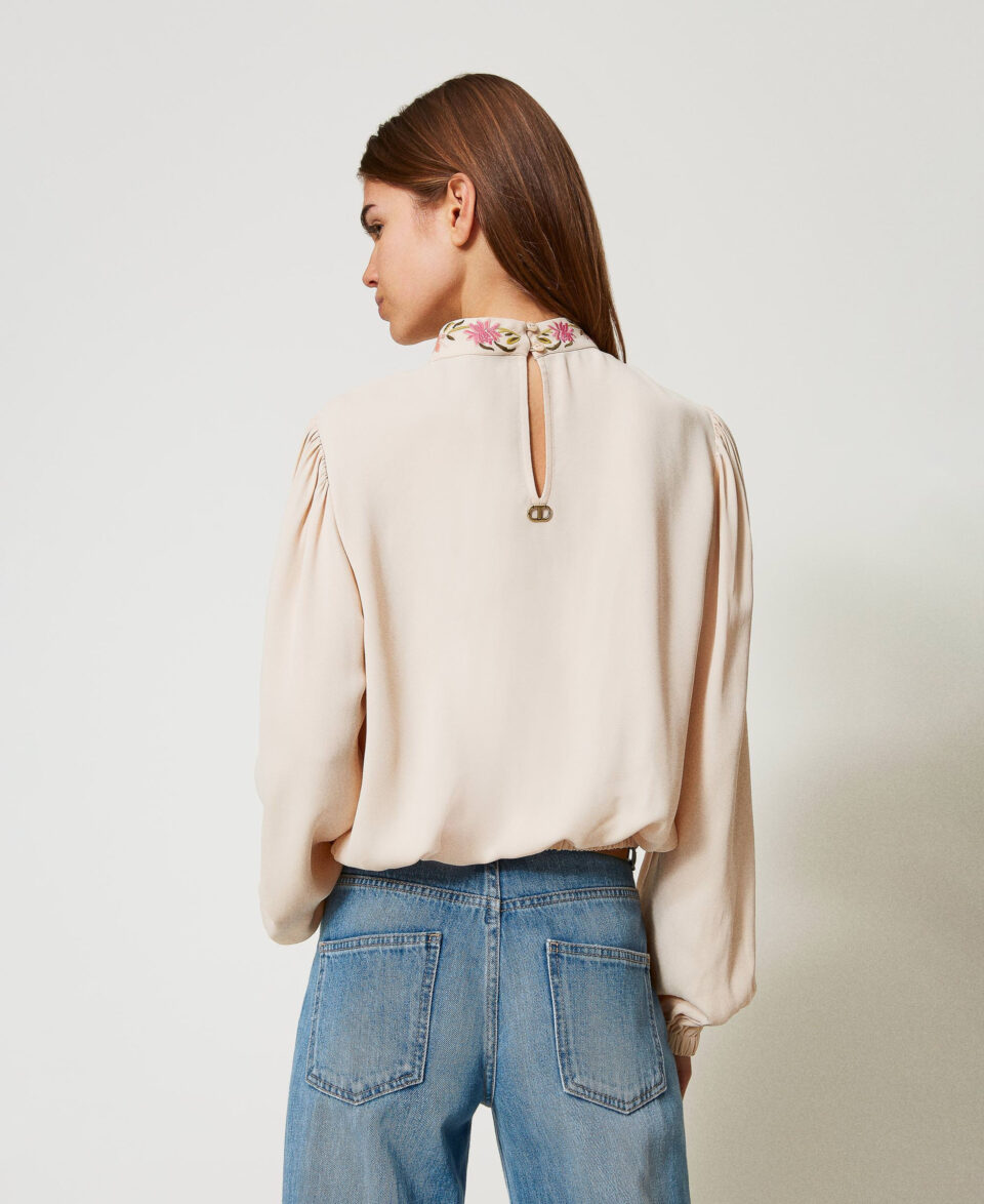 Blusa con bordado floral - Twinset