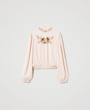 Blusa con bordado floral – Twinset