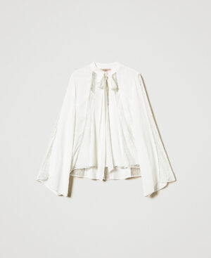 Blusa de crepé con encaje – Twinset