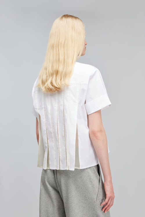 Camisa blanca tablas espalda - Semicouture
