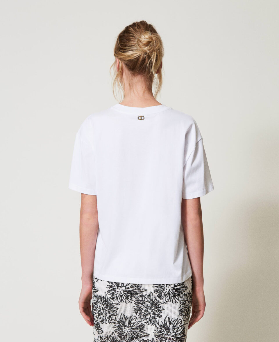 Camiseta con bordado de lentejuelas - Twinset
