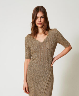 Jersey con lúrex y mezcla de puntos – Twinset