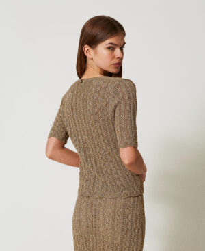 Jersey con lúrex y mezcla de puntos – Twinset