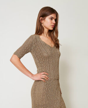 Jersey con lúrex y mezcla de puntos – Twinset