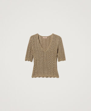 Jersey con lúrex y mezcla de puntos – Twinset
