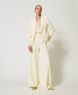 Pantalón palazzo de crepé fluido – Twinset