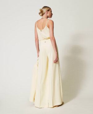 Pantalón palazzo de crepé fluido – Twinset