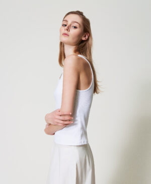 Top acanalado con cadena – Twinset