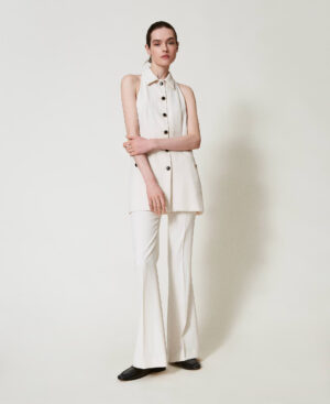 Túnica de crepé fluido con botones – Twinset